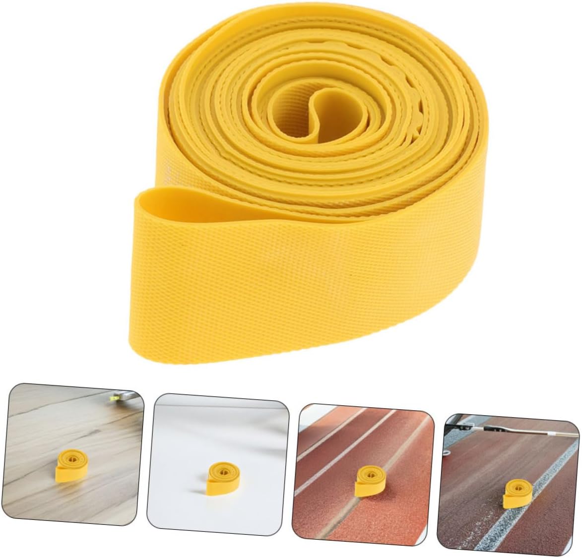 Toddmomy 4pcs Bicycle Rim Strips Durable PVC Tire Liner Protectors for Road Mountain Bikes High Puncture Resistance Easy Installation for Enhanced Ride Safety