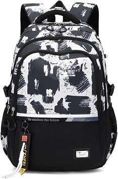 Kids School Backpack for Boys Casual Bookbags Elementary Middle School Bag Teens Lightweight Travel Backpack