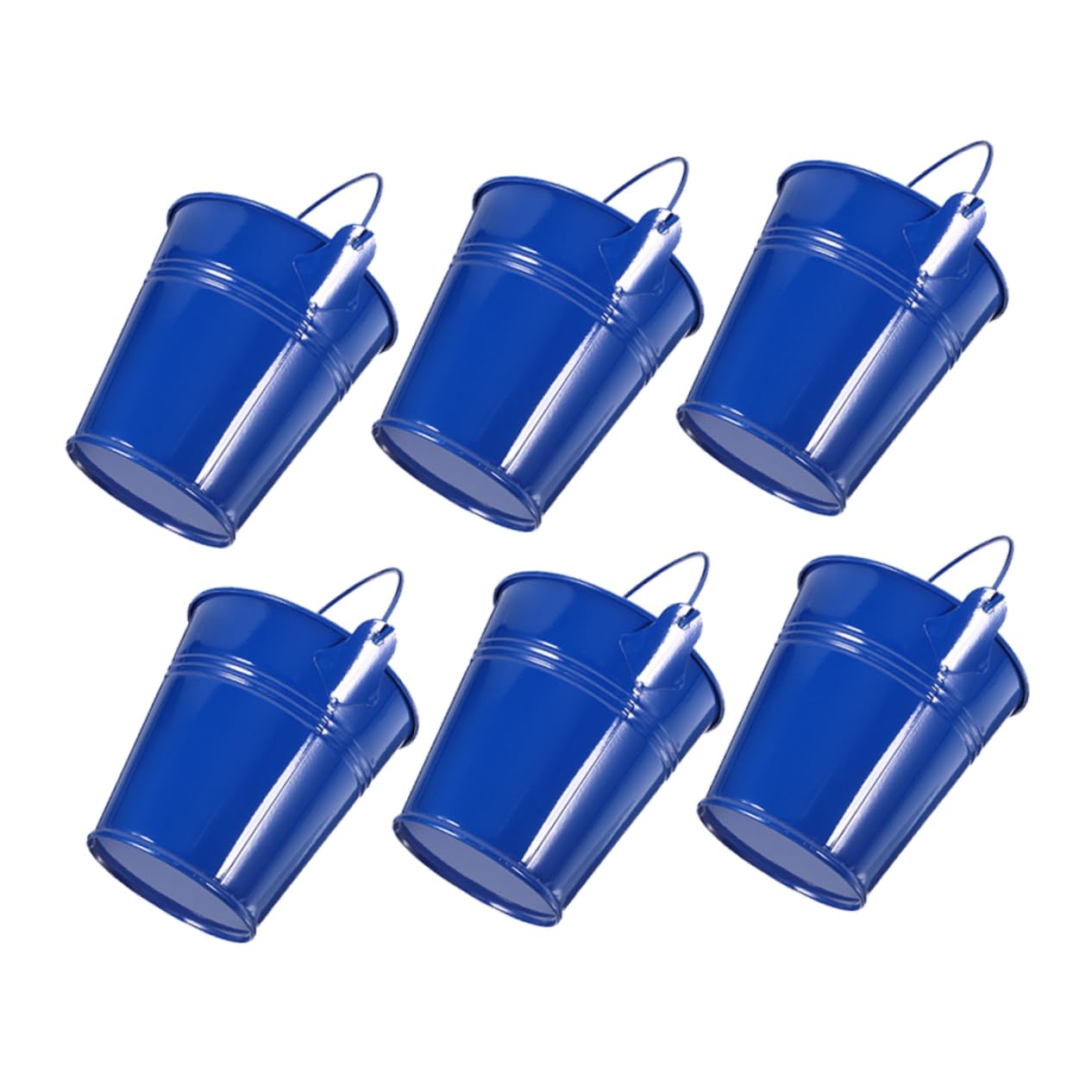 Cabilock Lot De 4 Petits Seaux en Fer avec Poignée pour Décoration Dintérieur 6 X 4
