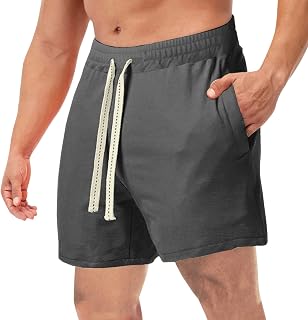 LindoMaker Shorts for Men Elasticated Waist Summer Shorts Comfortable Tactical Shorts Athletic Running Shorts