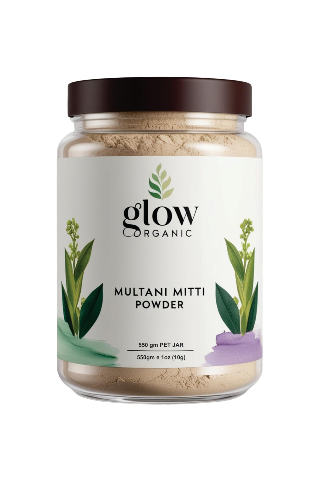 Glow Organic Pure Multani Mitti Stone Powder (Fuller's Earth light weighted Powder) for Face Pack (420g)