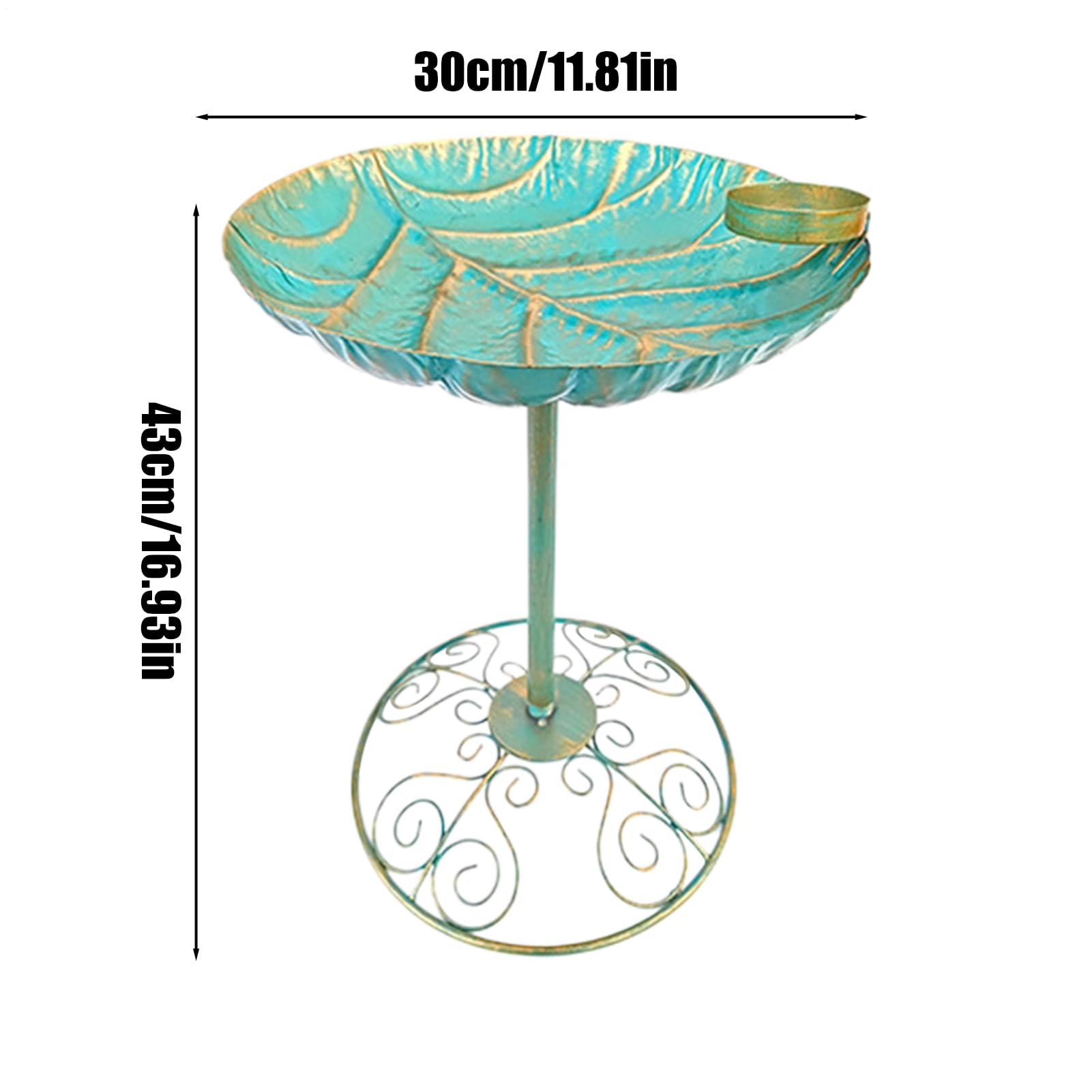 Vasca per uccelli in metallo Vaso decorativo antiruggine, statua da | Vasca per uccelli con piedistallo in ferro Decorazioni Da Esterno Giardino: Patio, Terrazza, Cortile, Retro, Balcone,