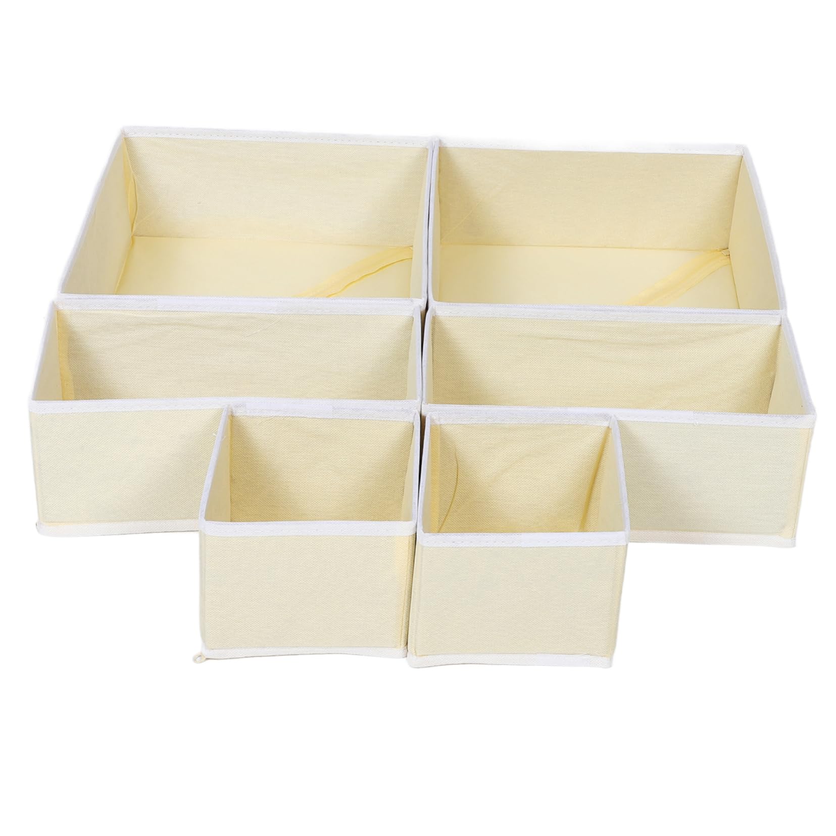 KOMBIUDA 12piezas Organizadores De Cajón Plegables Para Ropa Interior Divisores De Almacenamiento Para Sujetadores Bragas y Calcetines Para Armarios y Habitaciones De Bebés Beige