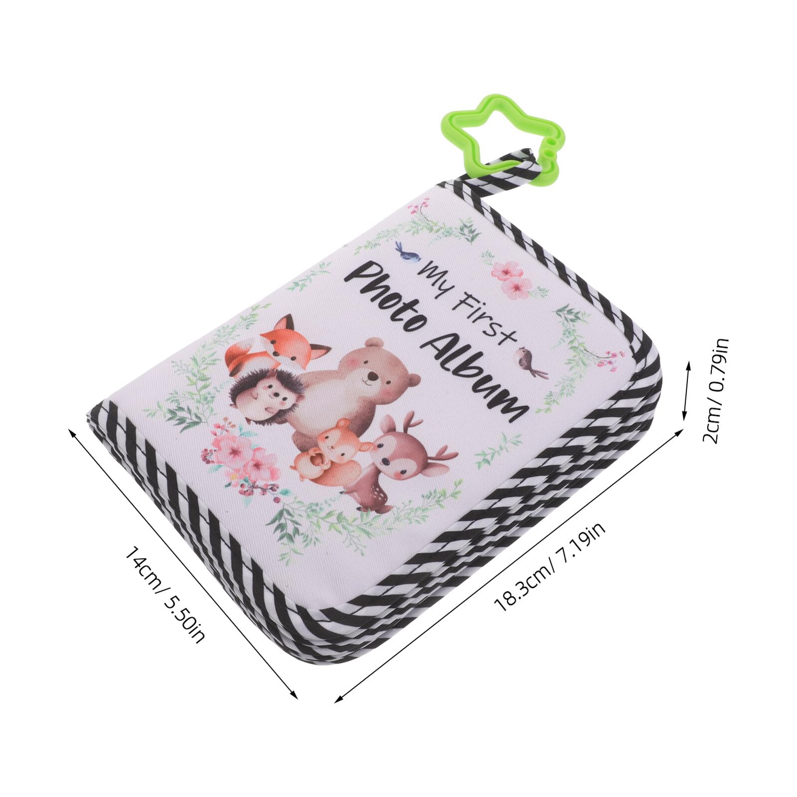 Weiches Babyfotoalbum aus Oxford Gewebe für 10X15cm Fotos mit Tiermotiven Erstes Familienalbum für Babys zum Schutz und Aufbewahren von Erinnerungen Leichtes Stoffalbum für