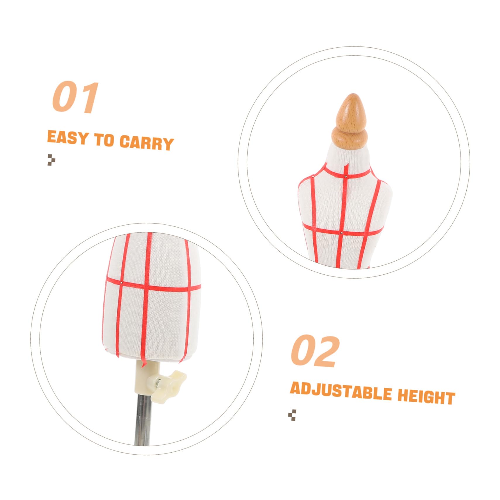 Manichino in miniatura per abiti femminili in scala per realizzare modelli e design di abbigliamento, forma beige per abiti da bambola per sartoria e artigianato