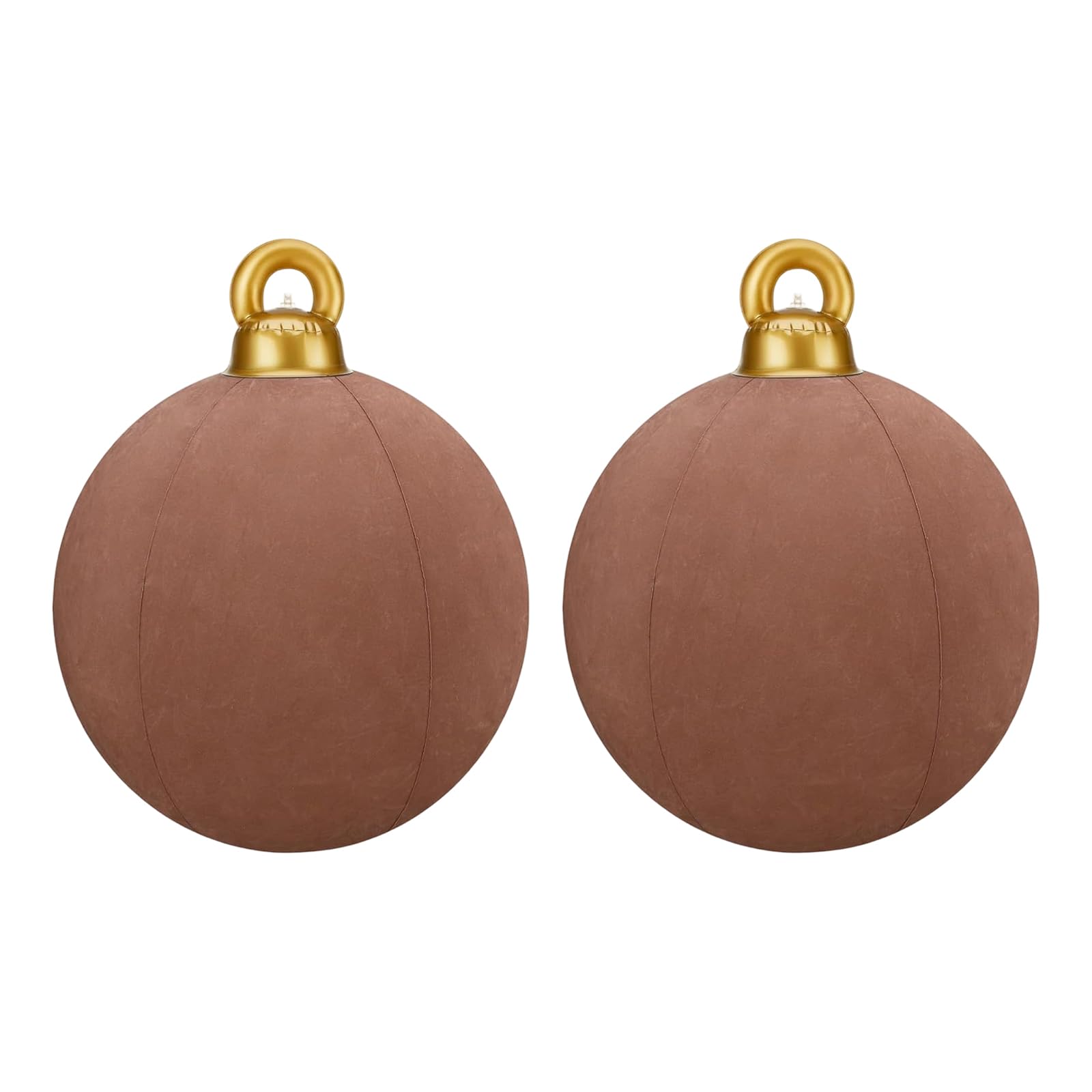 Nucelit Of 2 Inflatable Flocking Christmas Ball Outdoors Decorations for Holiday Yard Garden Parties with Quick Inflation Design Flocking Christmas Ball for Yard