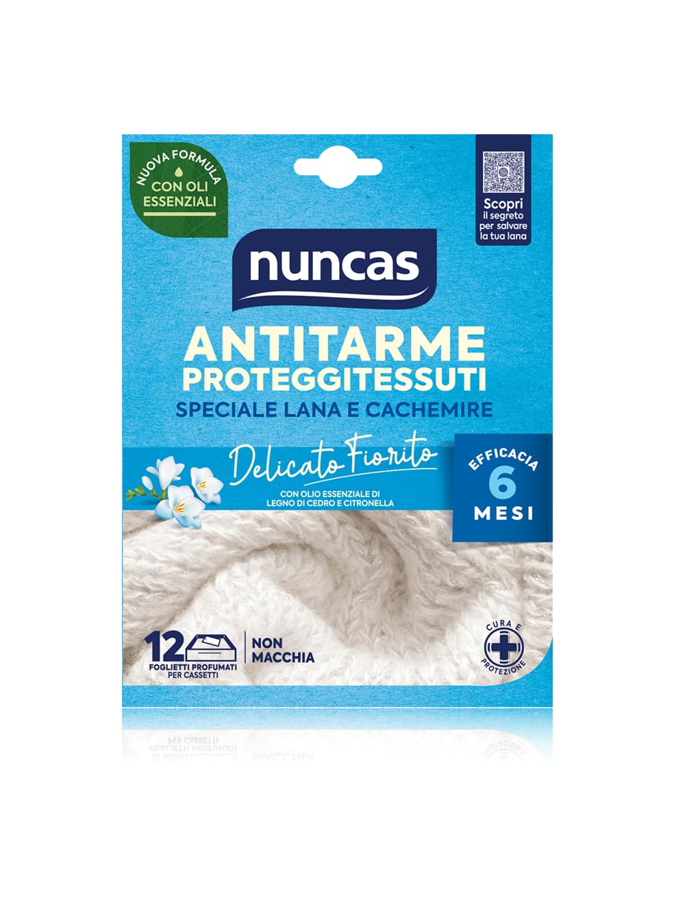 Nuncas Antitarme Forte delicato fiorito 12 fogli
