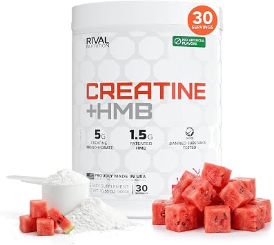 RIVAL NUTRITION Creatine + HMB Powder Watermelon, 30 Servings