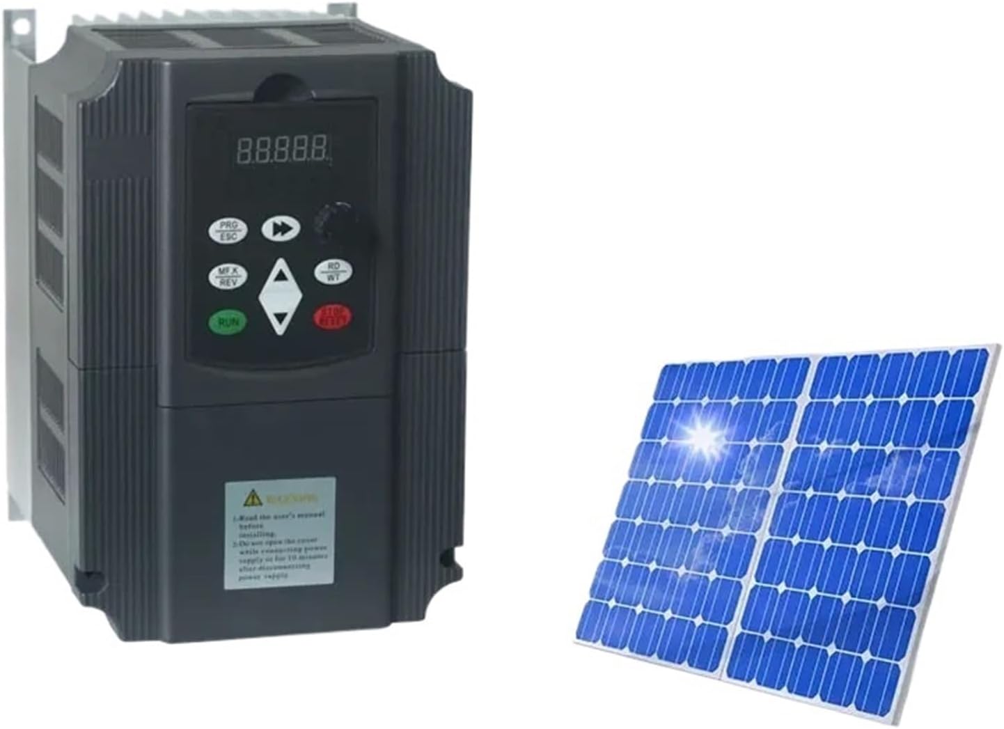 Frequency Solar 220v/380V Variable Frequency Drive 0.75kw-11KW VFD Inverter Motor Speed Control Water Pump Frequency Converter(1.5kw 2HP,Three Phase 380V)