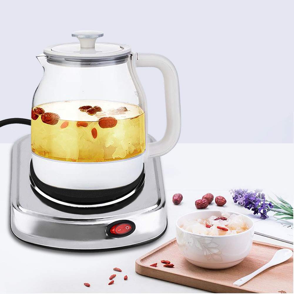 Ubersweet® Hot Plate Coffee Heater, Non-Stick Coating 6.1 * 5.3 * 2.4 in Electric Mini Stove, Safety Heating Switch Fume Resistant Kitchen for Homes Coffee Shop-picture-12