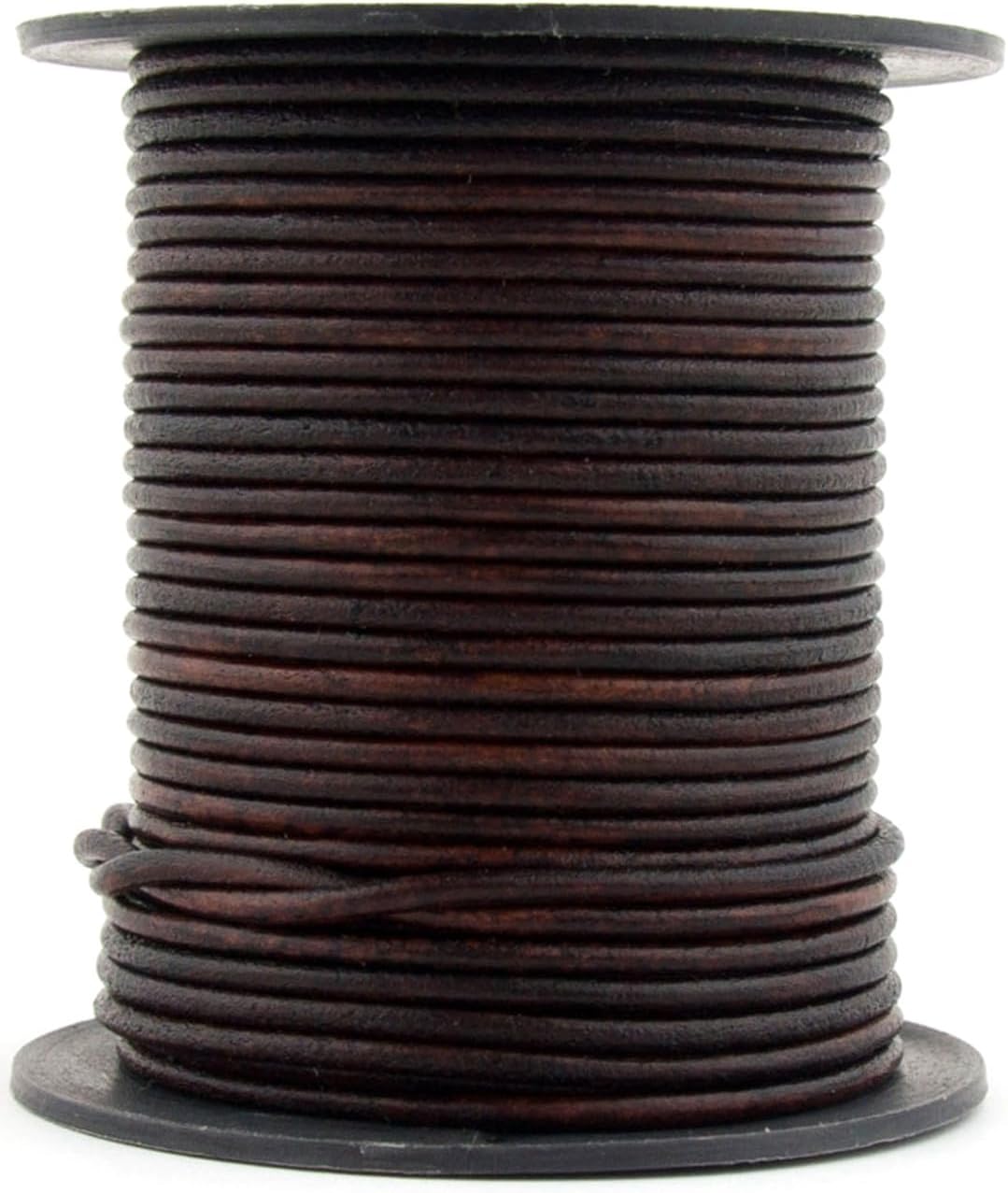 Xsotica-Round Leather Cord - 3.0 MM Round Leather Cords 3MM (Brown Mahogany, 100 Meter)