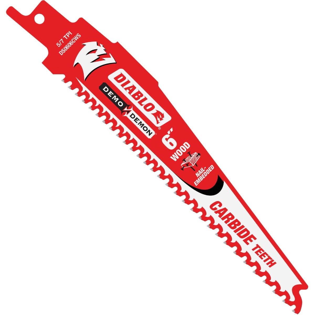 Diablo Steel Demon Carbide Teeth Reciprocating Saw Blades with Perma-Shield Coating for Thin Metal Conduit - 6" Length, 12 TPI, 3-Pack - DS0612CF3