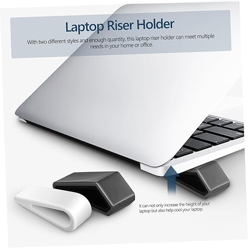 Miniatura 2 de Veemoon 4 soportes ajustables para computadora portátil, antideslizante, soporte elevador para escritorio, soporte universal ventilado para