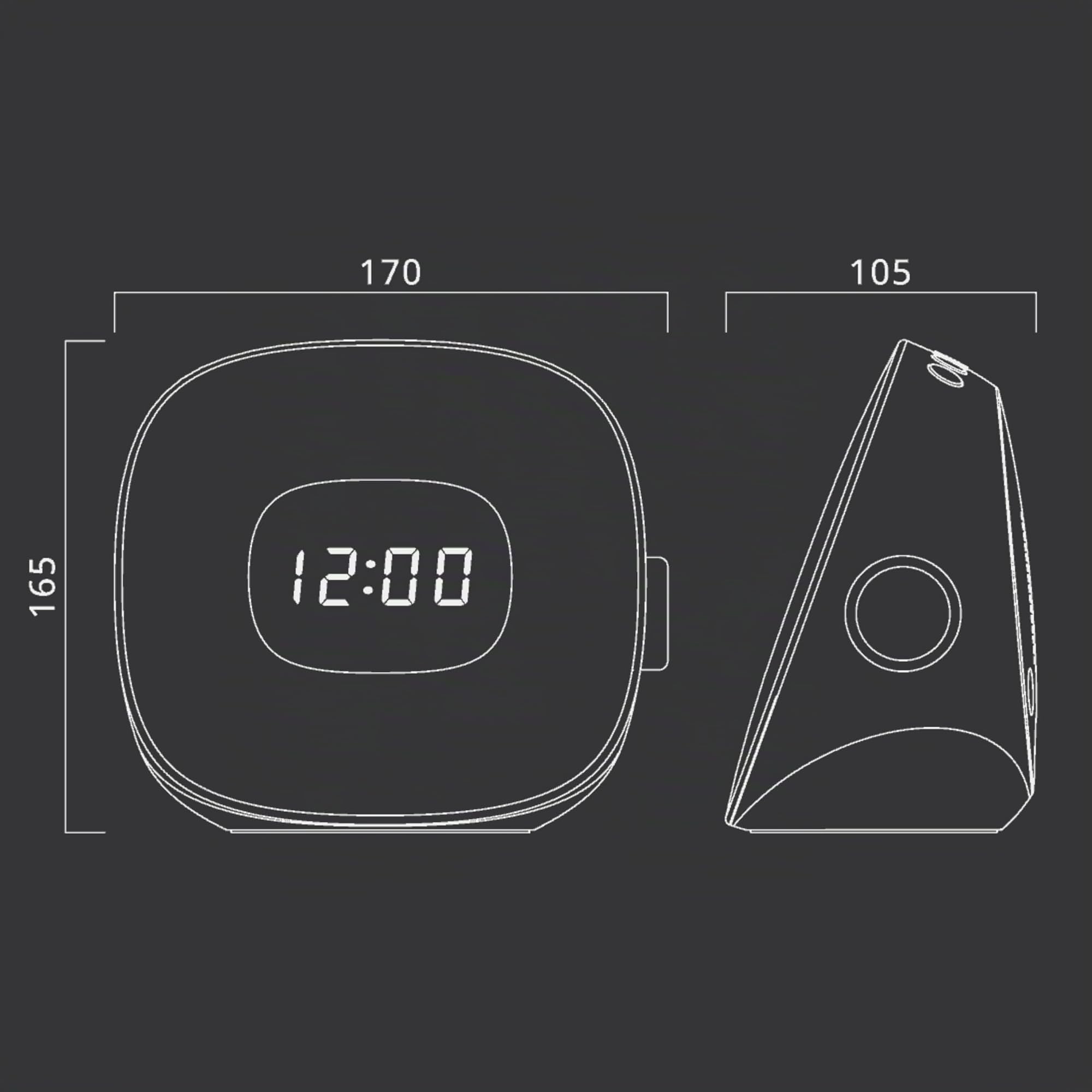 Radio réveil lumineux MUSE ML198CR