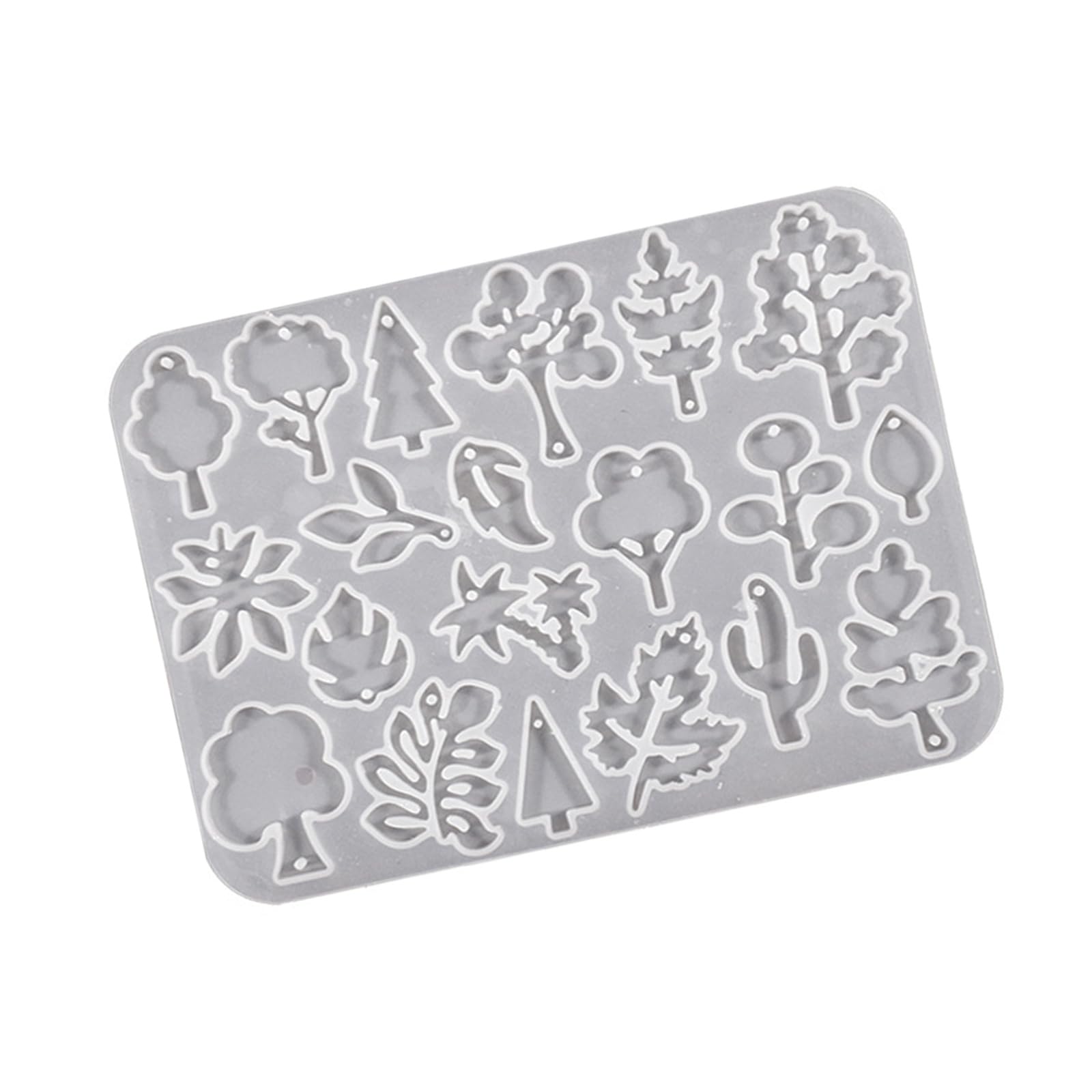 alloneslife Sturdy Clear Silicone Pendant Molds for Resin Jewelry Making and Decorative Keychain Accessories Silicone Flower Mold