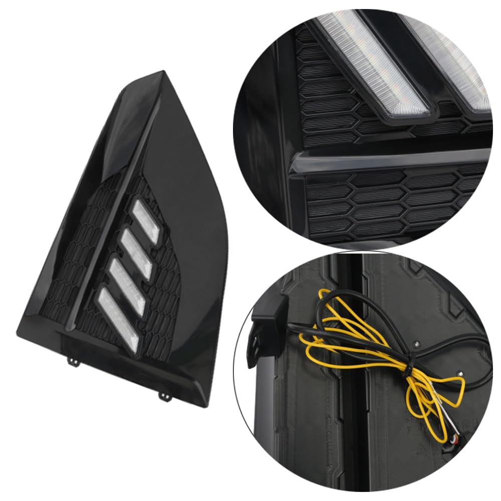Riloer Luces diurnas LED DRL, luces antiniebla, intermitentes, lámpara tricolor delantera izquierda y derecha, compatible con Nissan Altima 2023-2025
