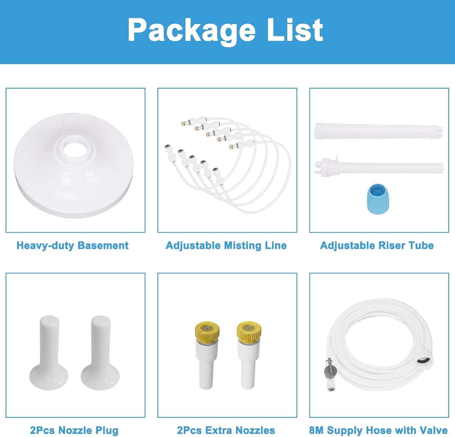 Standing Misting Cooling System+Hose Timer,Sprinkler Timers for Waterin,Automatic Outdoor Water Timer