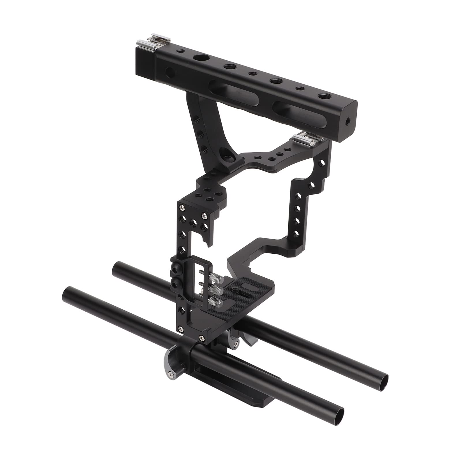 Aluminiowa Klatka do Aparatu, Mocowanie Zimnego Buta, Ergonomiczny Uchwyt, Regulowana Podstawa do GH4, A7, A7II, A7S, A7SII, A7R, A7RII