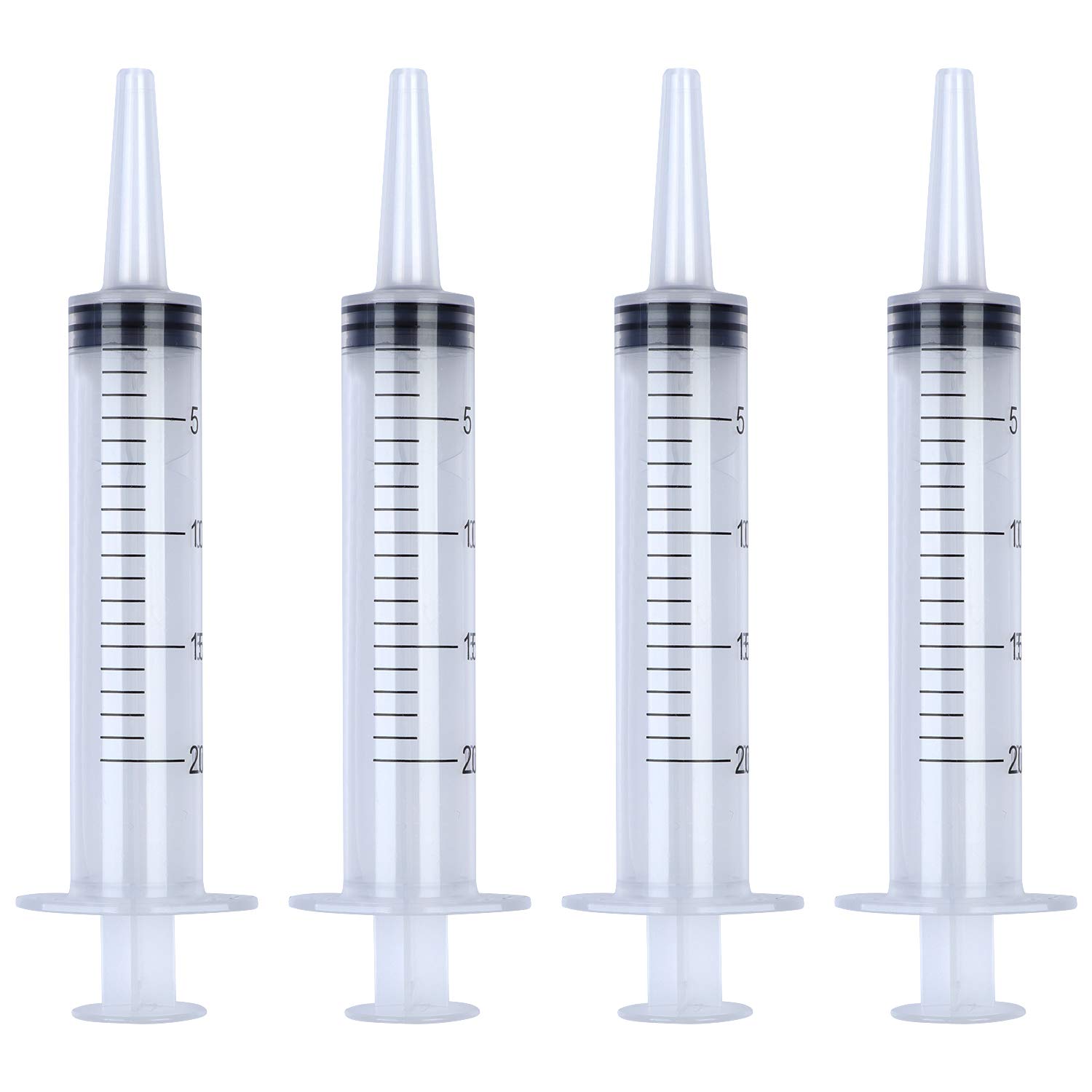 Cygnus 4 Pack - 20ml Syringes Without Needle for Measuring, Lip Gloss, Liquid refilling, Dispensing, DIY Crafts, DIY Lip Gloss Accessories, Feeding Pets, Food, Scientific Labs