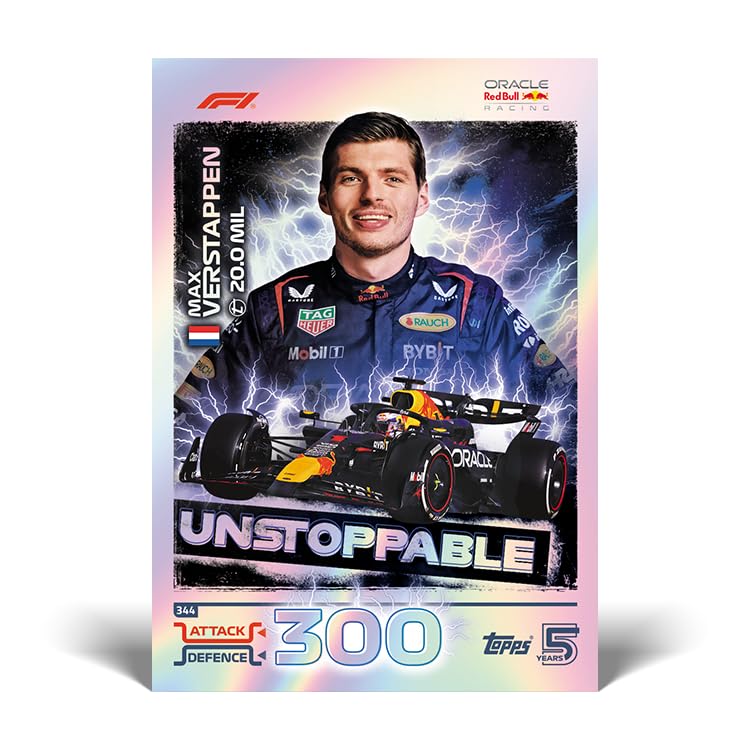 Topps Turbo Attax Formula 1 2024 Full Box contiene 24 pacchetti Turbo Attax (240 carte).