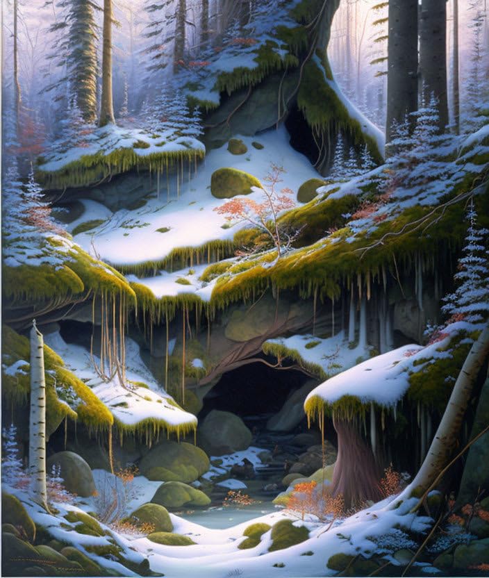 Toile sol forestier Meechi 50x70cm pour créer une ambiance nature dans votre bureau