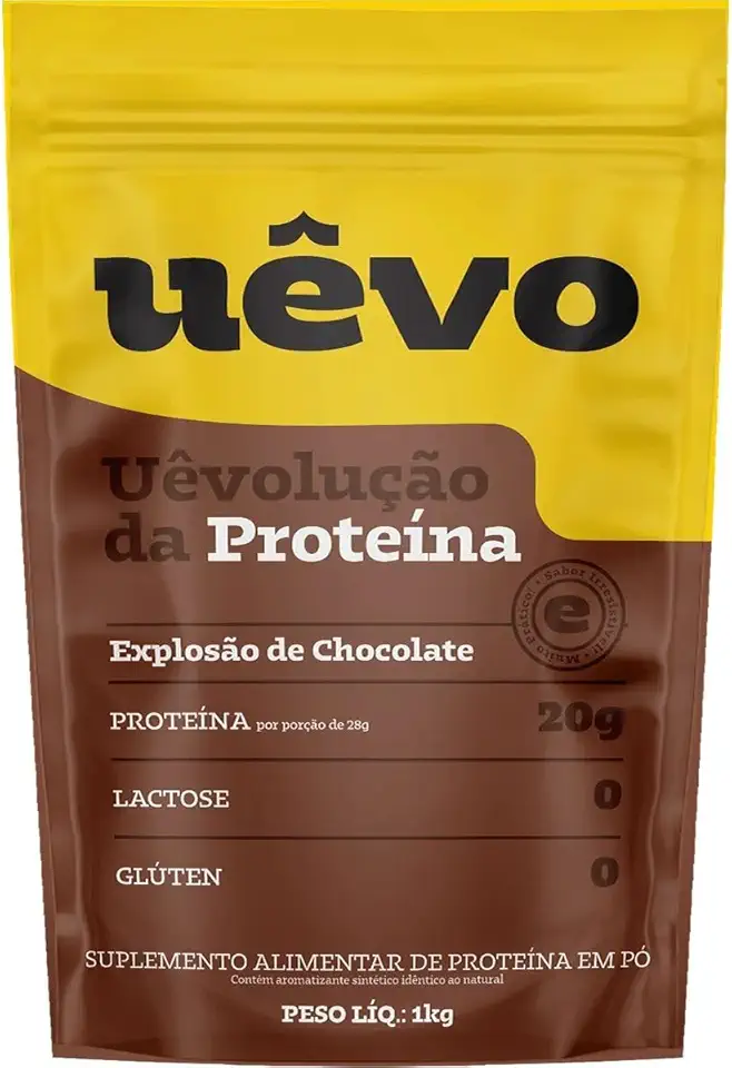 Proteina de Ovo em Pó - 1000g Refil Chocolate - Uêvo