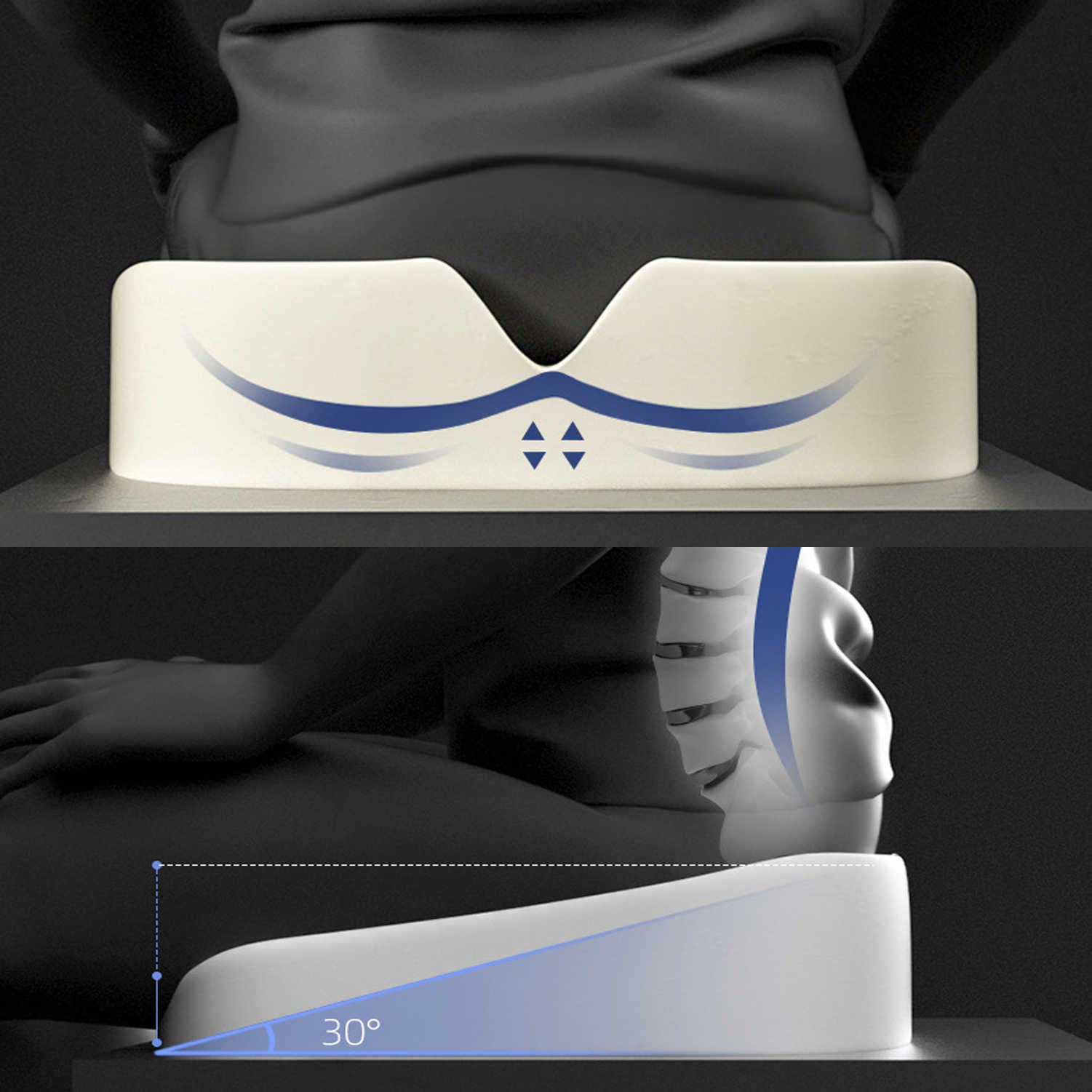 Ciambella Antidecubito Cuscino Memory Foam, Confortevole Cuscini Coccige Ortopedico per Emorroidi, Prostata, per Casa, Auto, Ufficio