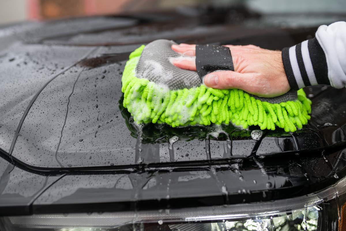 detailmate Koch Chemie Auto Foam Set Koch Chemie Green Star 1L + Gentle Snow Foam 1L + Nuke Guys: medidor, pulverizador, espuma, alfombrilla de detalle: 2 paños microfibra, esponja insectos y lavado