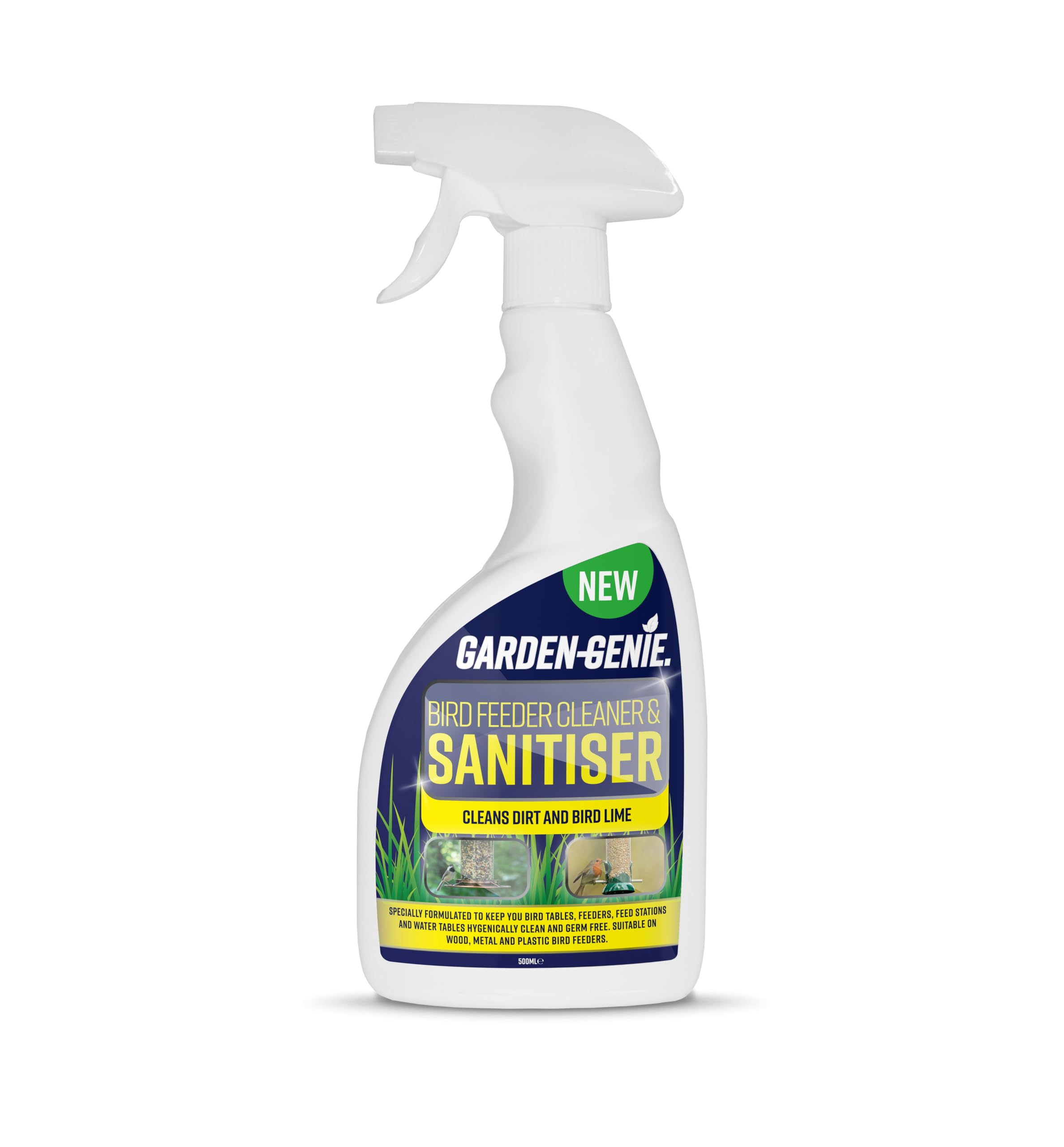 Garden Genie - Bird Table & Feeder Sanitiser Spray - Powerful Outdoor Disinfectant - 500ml Cleaner for Bird Tables & Feeders
