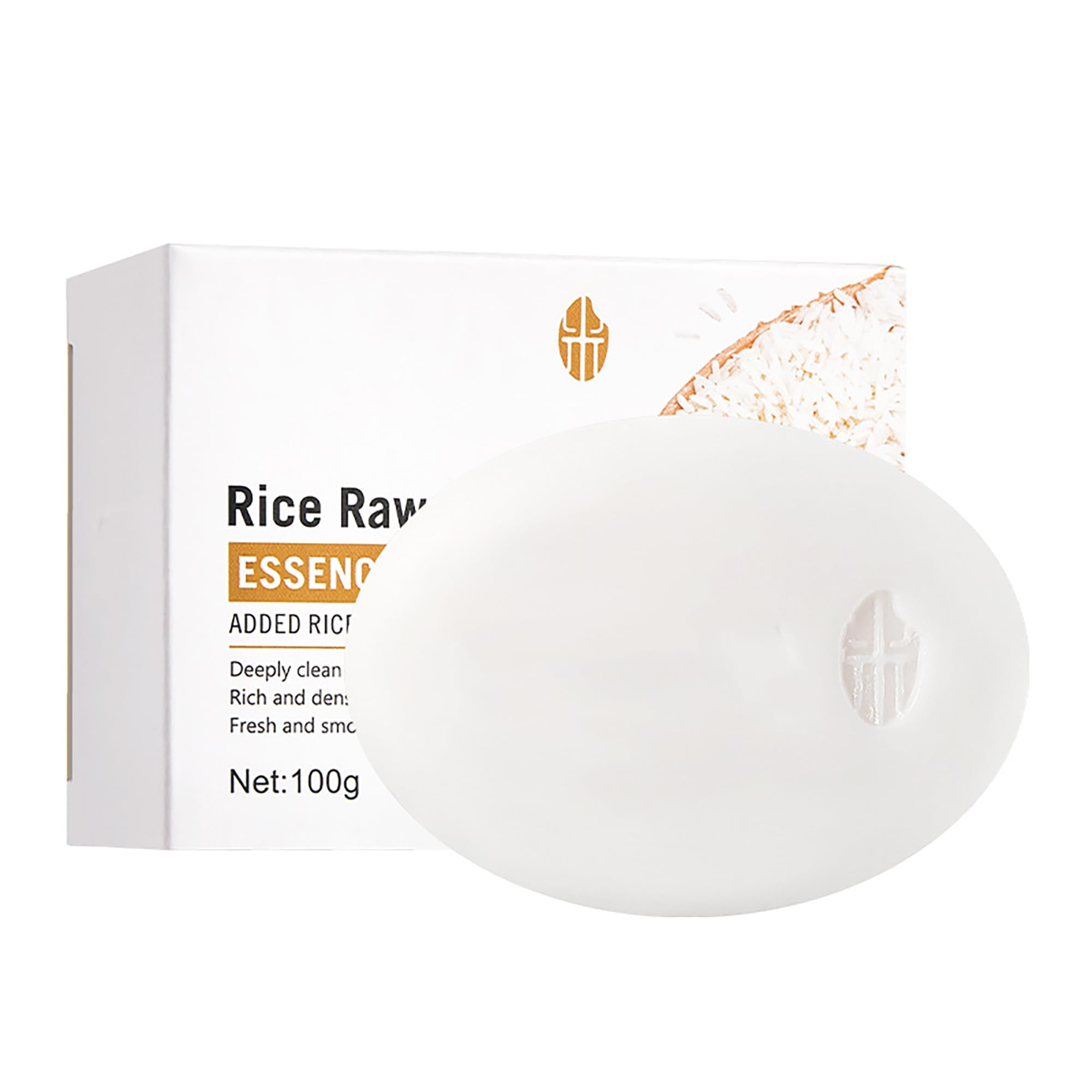 AKARY Rice Soap Handmade Rice Soap Bath Soap Rice Water Face Wash with Goats Milk Essence Moisturizing Deep
