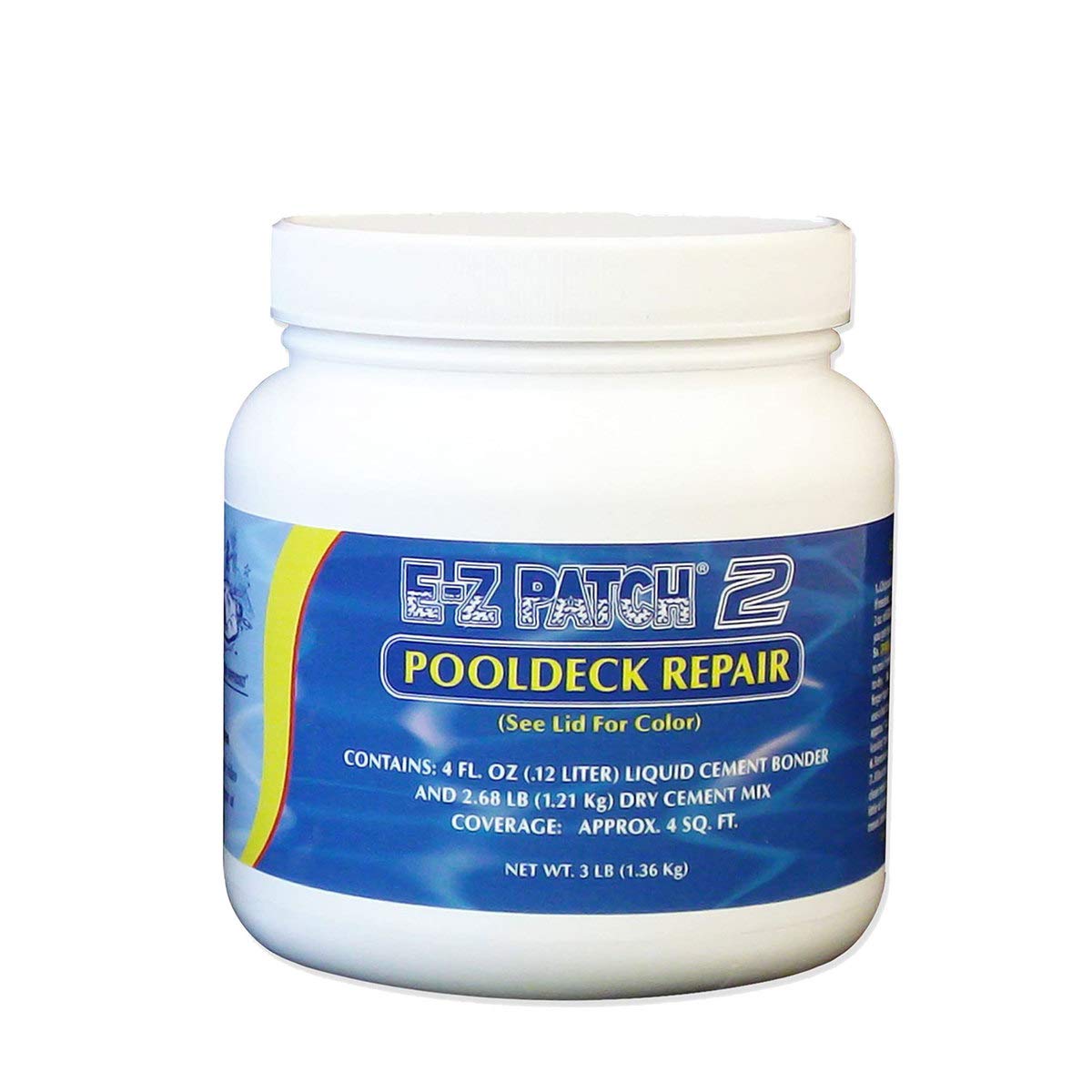 E-Z Products Patch 2 Pool Patch Repair Kit for Pool Decks and Patios, DIY Concrete Repair (Sand Buff, 3 lbs.)