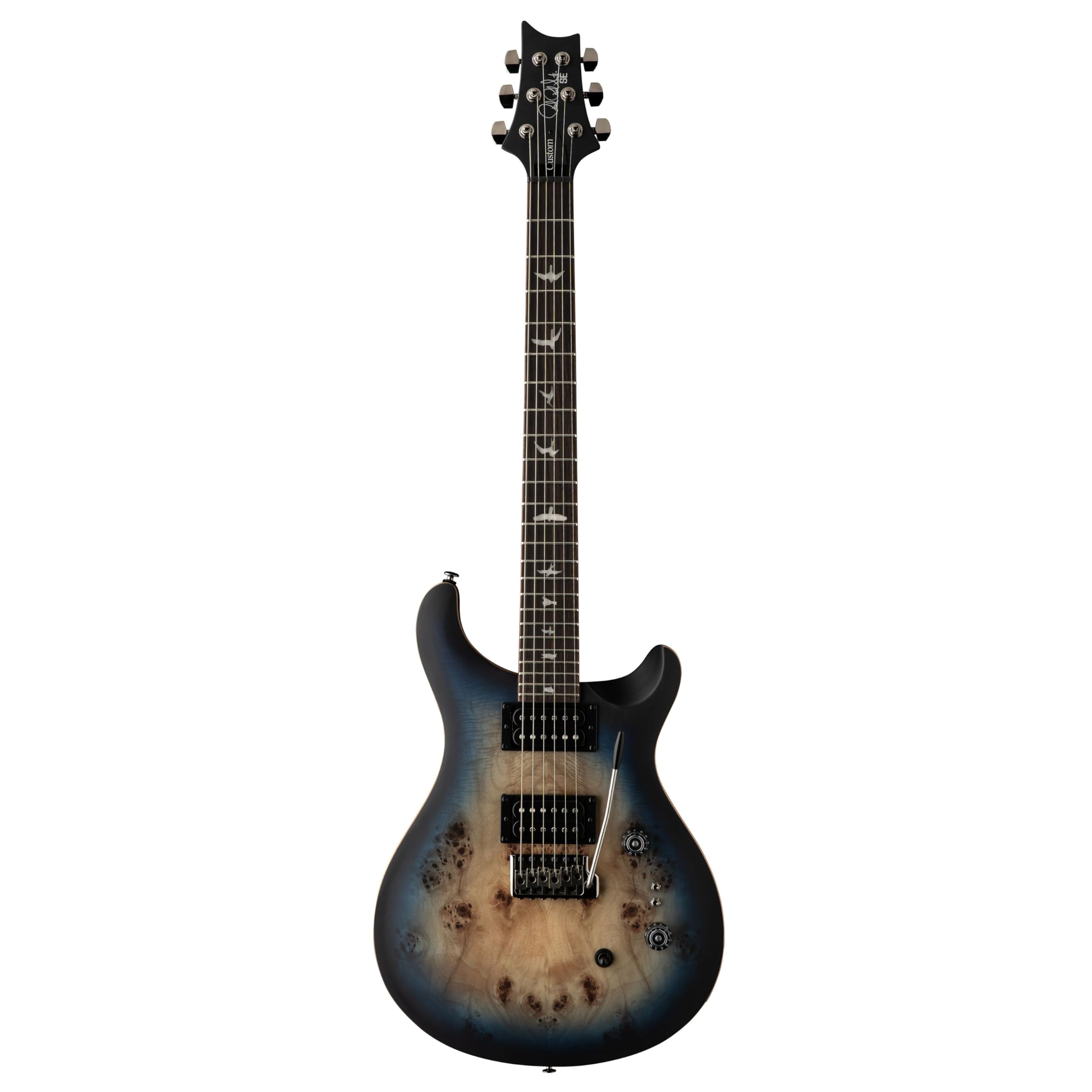 PRS SE Exotic Custom 24-08 Poplar Burl LTD Lake Blue Midnight Burst - Chitarra elettrica