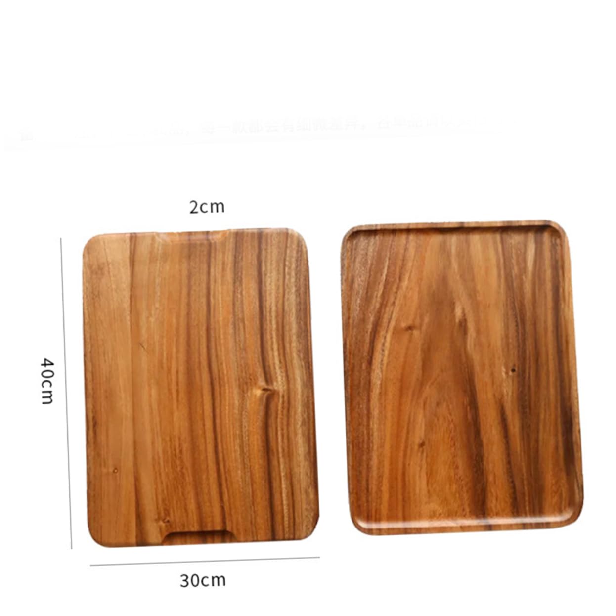 HOLIDYOYO Acacia Wood Dinner Plate As Serving Tray Fruit Basket Dessert Trays Large Charcuterie Board Handmade Breakfast Plate Wooden Solid Wood Tableware for Home Restaurant