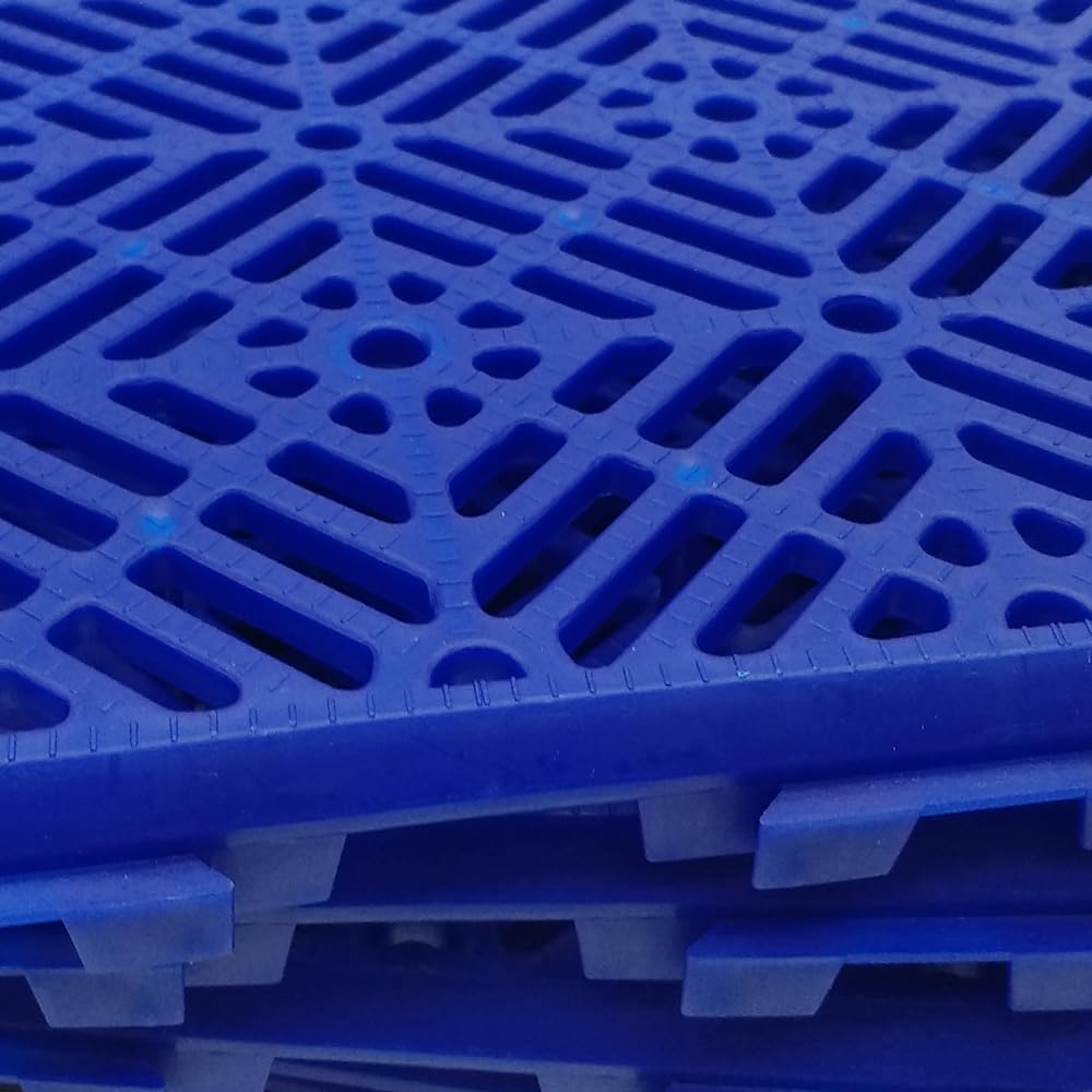 36 Losetas Antihumedad Azul ≈3m² Piscinas Terrazas Camping Baño | Higiénicas. Evitan la humedad y charcos en duchas, patios, jardines y caravanas. Montaje DIY. Hechas en España. 30x30x1,5cm.
