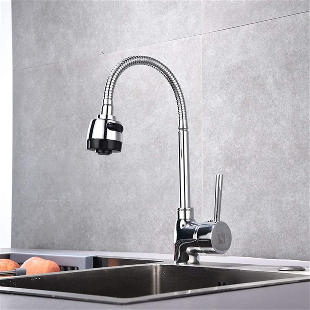 Grifo de cocina monomando con mezclador de agua fría y caliente en cobre
