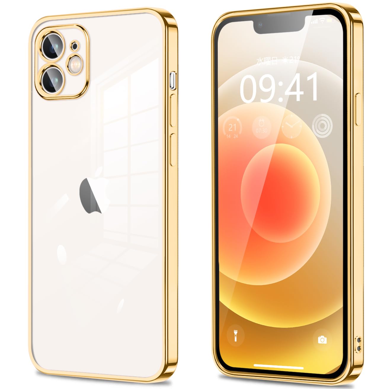 Amazon.co.jp: fuweisitong 用の iPhone12 ケース クリア カメラ保護 