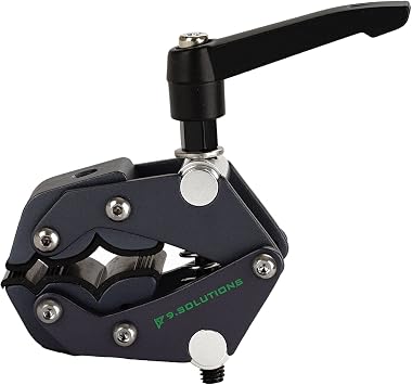 9.Solutions Savior Clamp Mini, Articulated Jaws, Max Load 66lbs, 9.XS1006, fit firmly onto any oddly shaped object, mount multiple pieces of equipment on one clamp