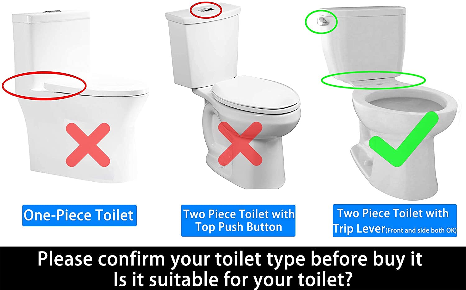 3-Inch Toilet Flush Valve Replacement Saving Toilet Repair Kit with Gasket and Bolts Compatible with American Standard 738921-100.0070A Two-Piece Toilet image_2