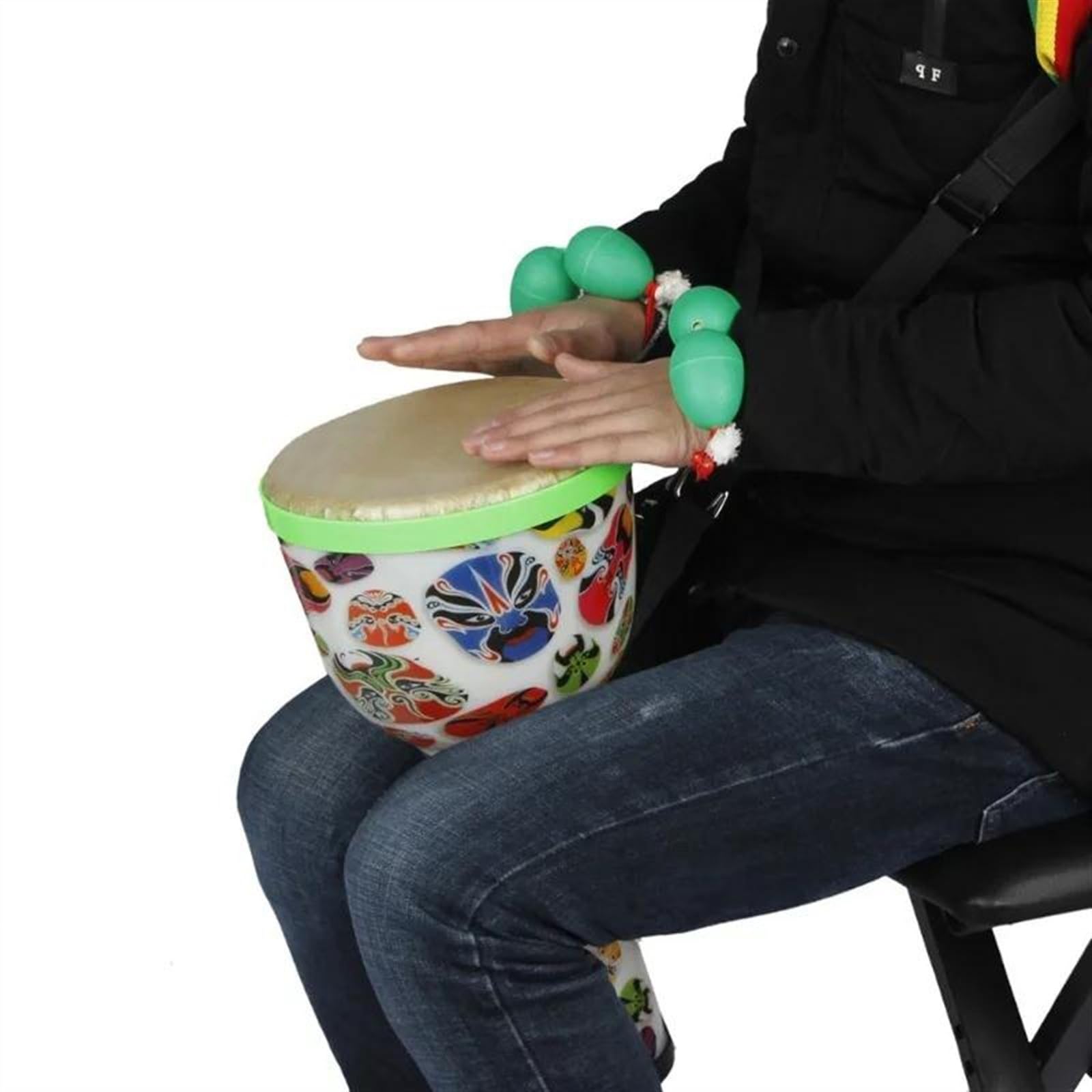 Tambor Africano Portátil De 8 Pulgadas, Tambor Djembe Ligero, Pandereta Africana De Piel De Oveja ABS Djembé Para Principiantes (Color : D)