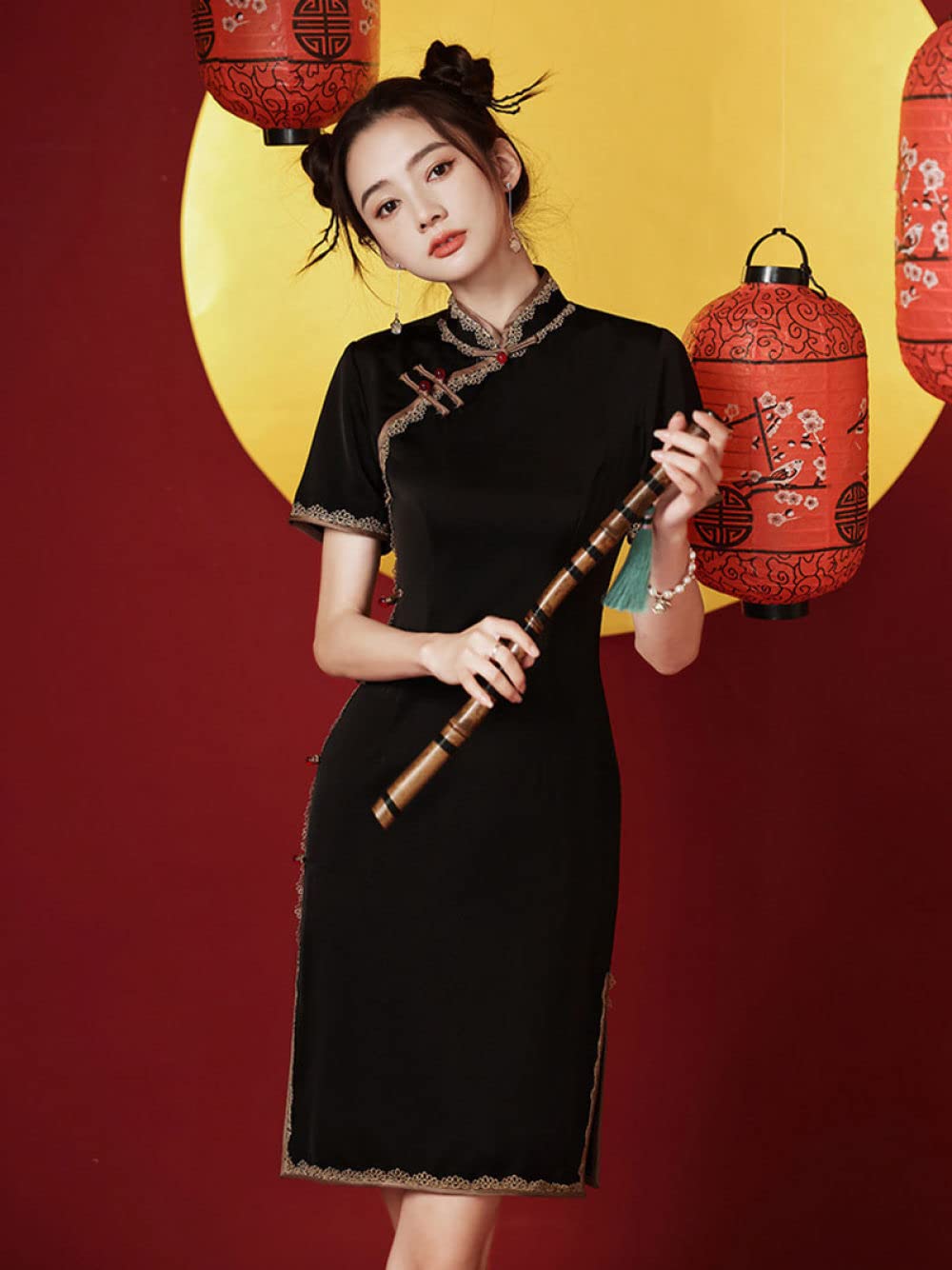 SWEPER Womens Chinese Dress