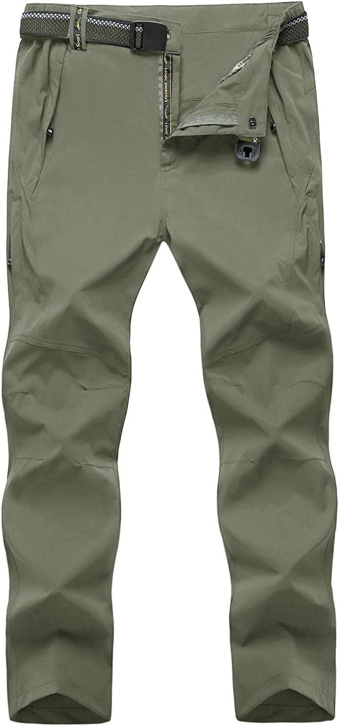 Lightweight Men’s Waterproof Hiking Pants with 5 Zippered Pockets Lightweight Men’s Waterproof Hiking Pants with 5 Zippered Pockets
