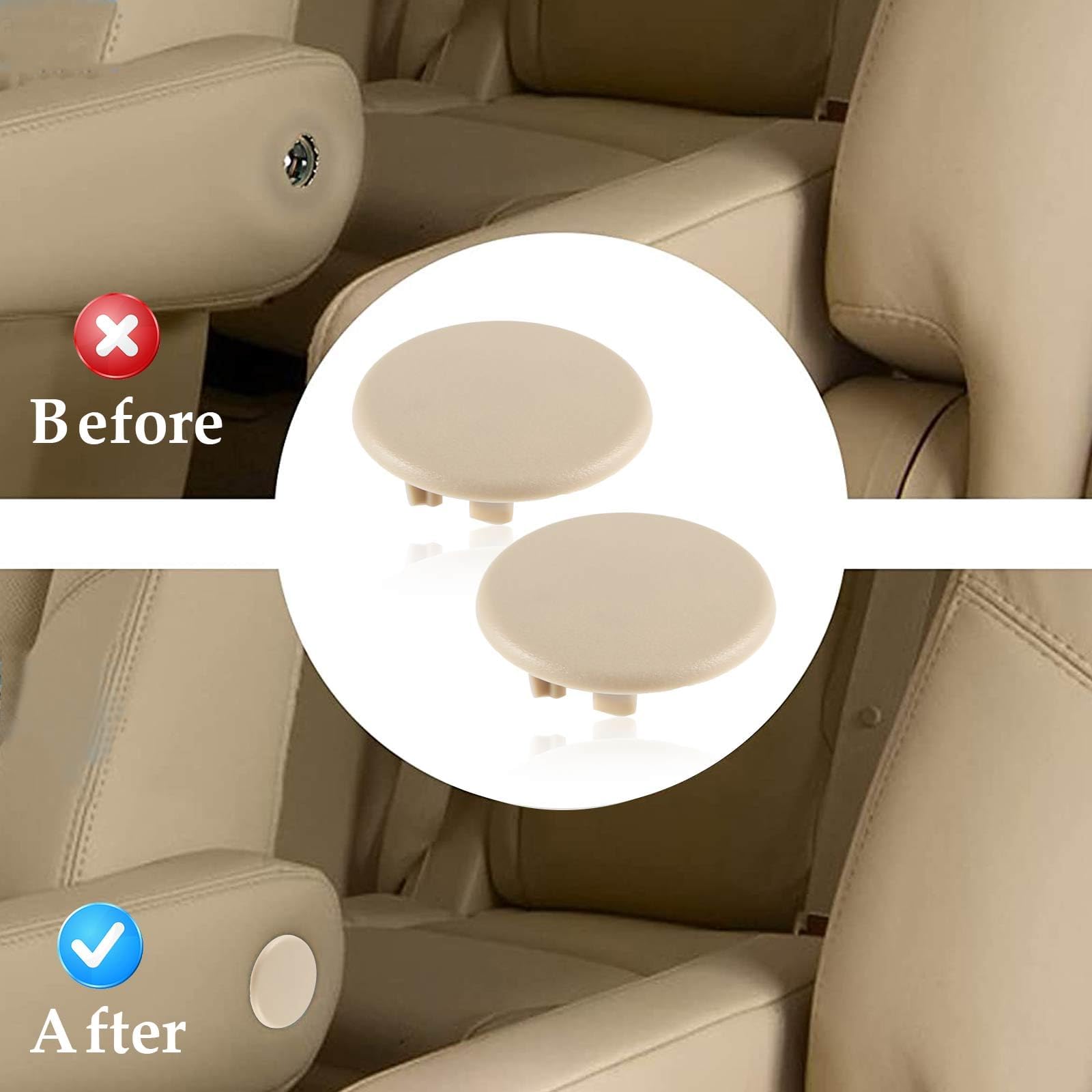 2013 Silverado Armrest 2x Black Plastic Rear Seat Armrest Bolt Cover Caps For Chevy Suburban/GMC Yukon (2007-2018) Car Interior Trim Covers - Foto 7