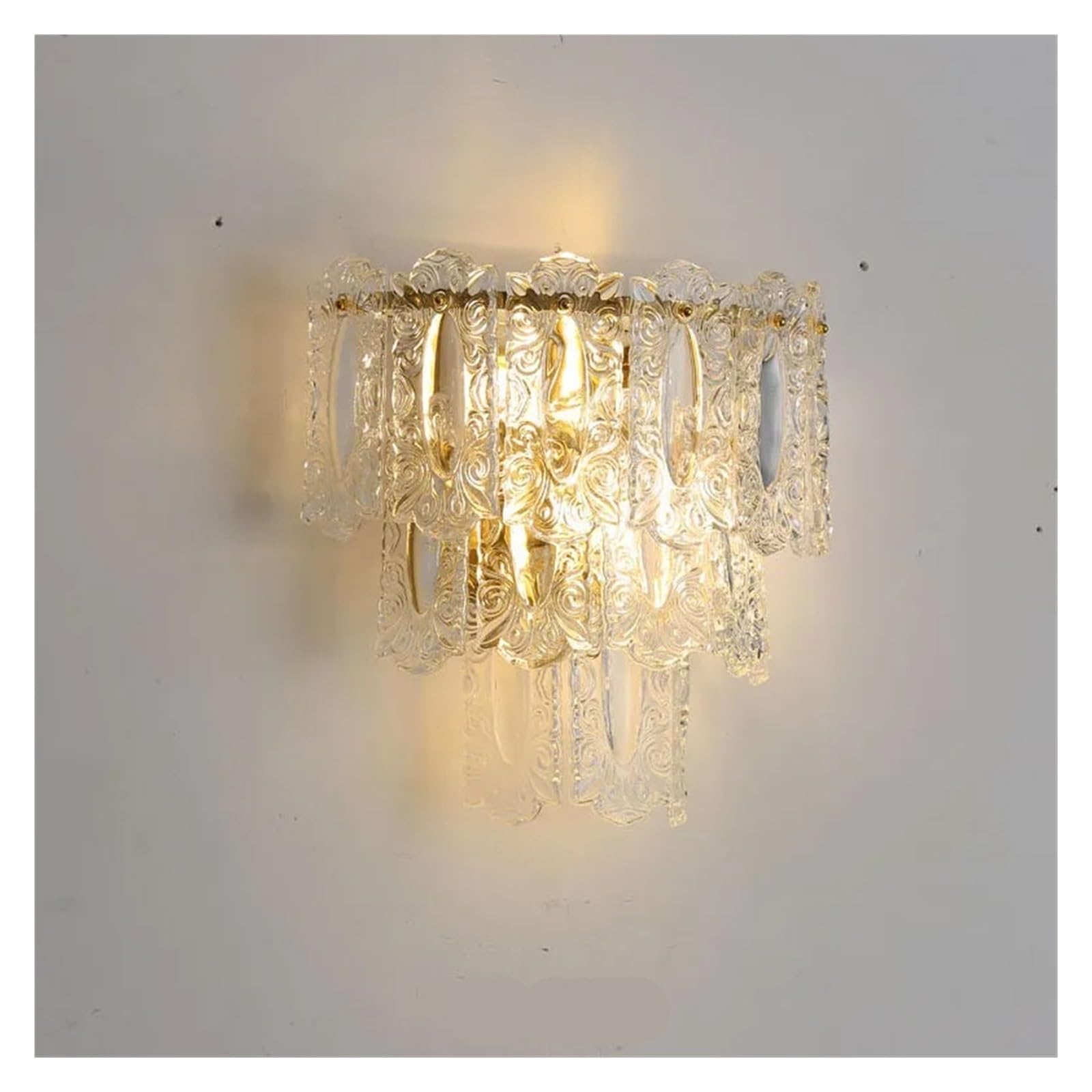 IvyLoutish Light Luxury Bedroom Bedside Wall Lamp Postmodern Crystal Glass Living Room Background Aisle Corridor Fixture,Modern
