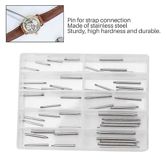 2 Boxes Watch Screws, 10 Sizes Watch Link Pins, Stainless Steel Screw Pins Links, Convenient Cotter Pin Watches with Storage Box for Watchmakers, Watches Enthusiasts