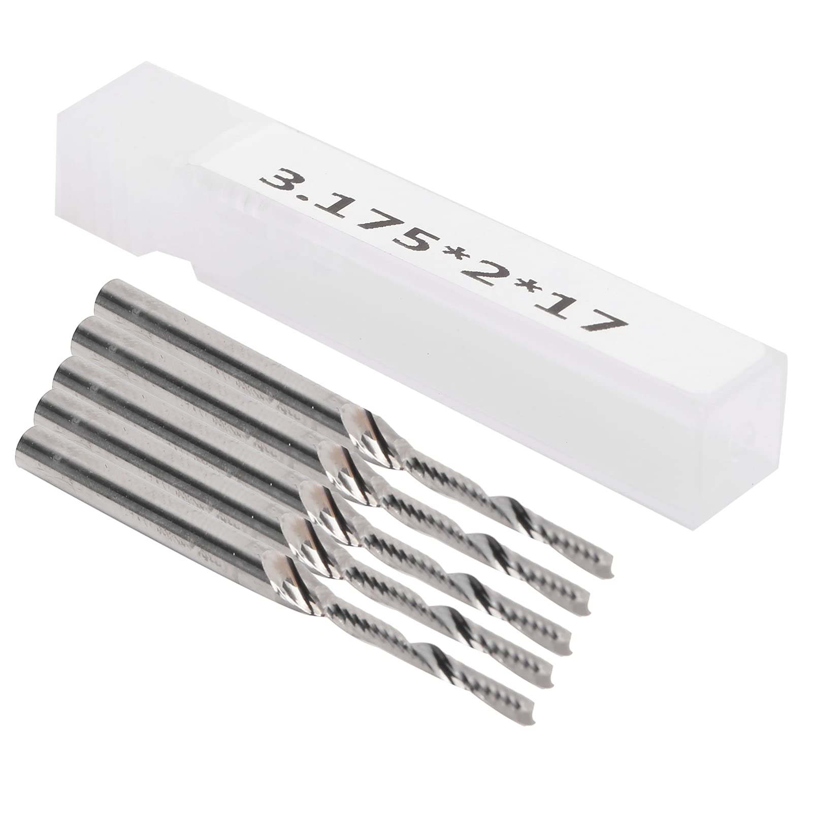 5 Uds CNC Fresa Cortadora de Fresado Cortador en Espiral de Flauta única Brocas de Acero de Tungsteno 1 Herramienta de Fresado de Corte de Flauta