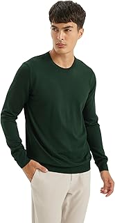 بلوفر تريكو بقصة عادية ورقبة دائرية ضيقة وأكمام طويلة للنساء من ديفاكتو، موديل A5268AX