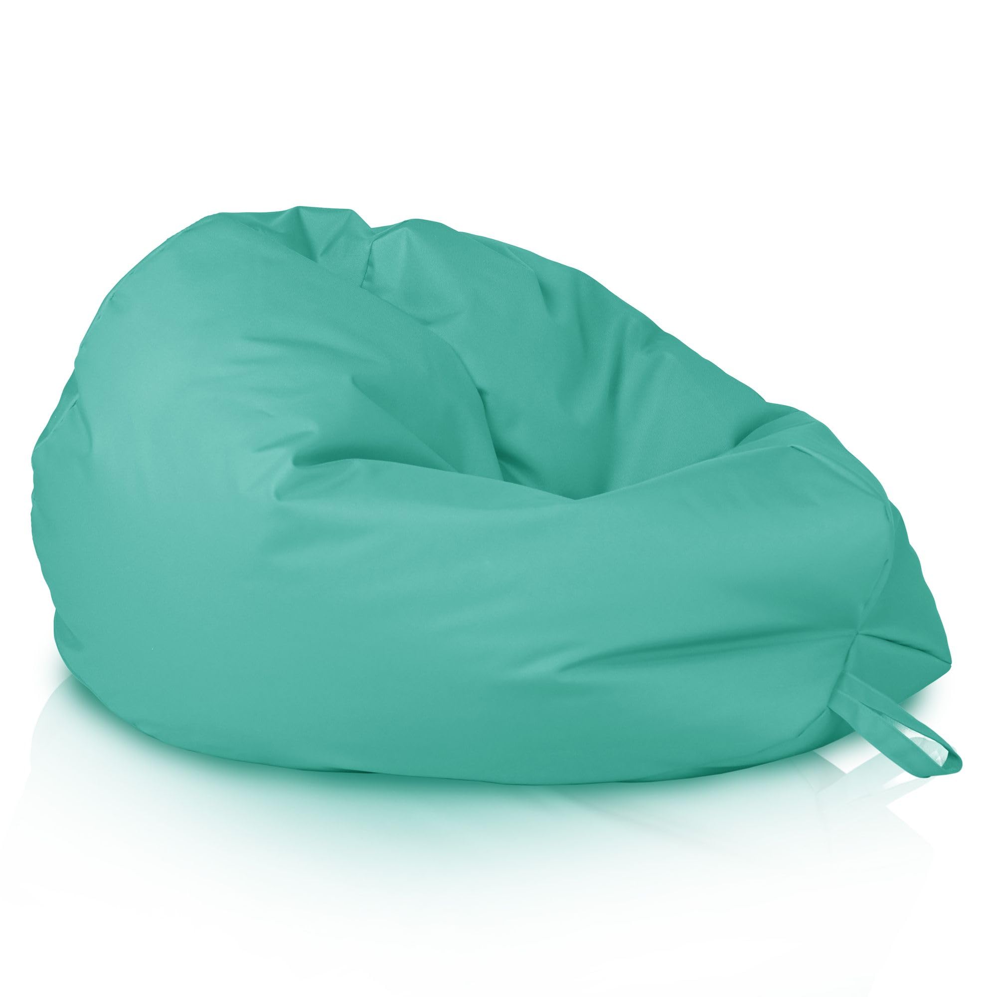 Pouf Poire L Enfant, Intérieur et Extérieur, Fauteuil Poire, Remplissage Billes Polystyrène, Housse Amovible, Imperméable, Certifié, Turquoise, 90x77 cm