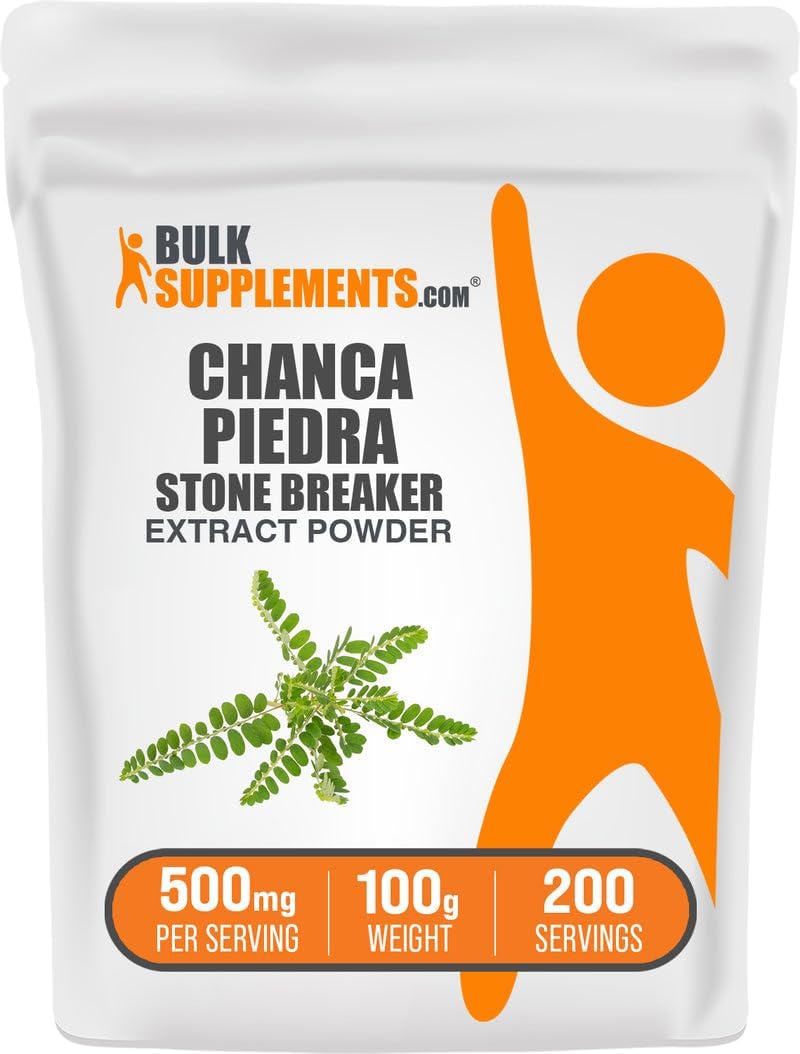 BulkSupplements.com Chanca Piedra Extract Powder - Chanca Piedra Stone Breaker, Kidney Support Supplement - Vegan & Gluten Free, 500mg per Serving, 100g (3.5 oz) (Pack of 1)