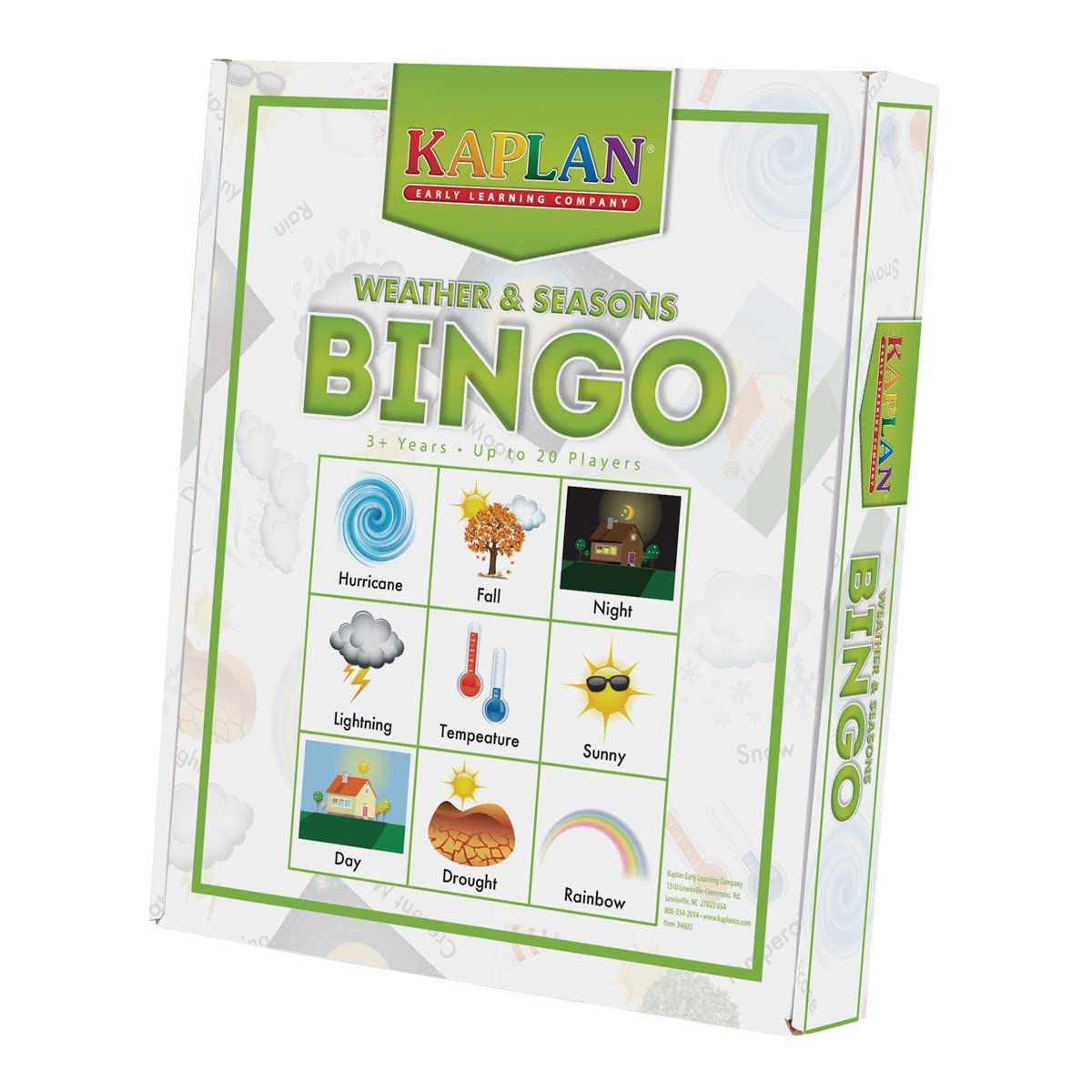 Kaplan Early Learning Weather & Seasons Bingo Learning Game
