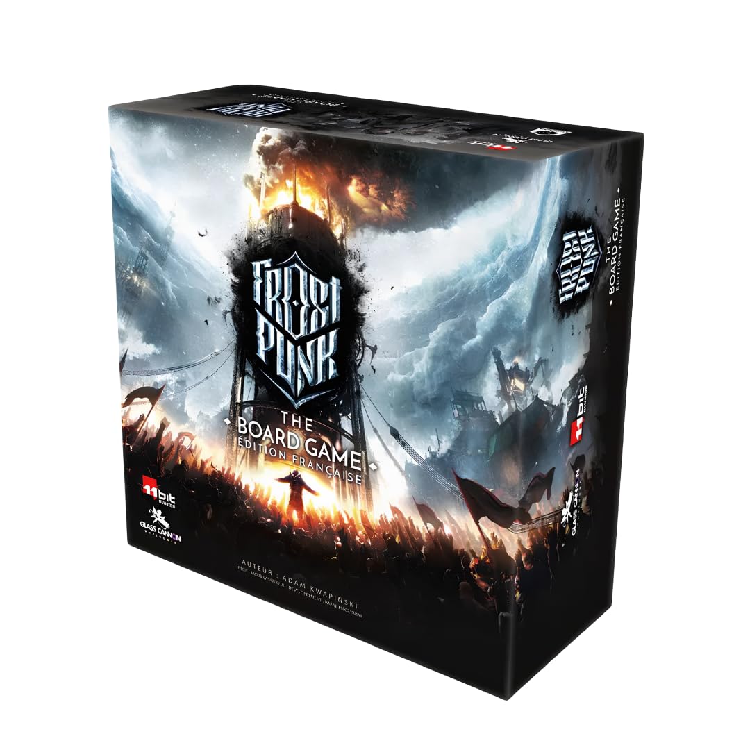 PIXIEGAMES Frostpunk – Le Jeu de Plateau | Jeu Coopératif de Survie et Gestion | Adaptation du Jeu Vidéo Culte | 1 à 4 Joueurs | Dès 14 Ans, Noir